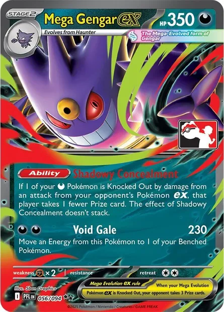 Mega Gengar ex, Pokémon card PPS 056-3 — Play! Pokémon Prize Pack Series set