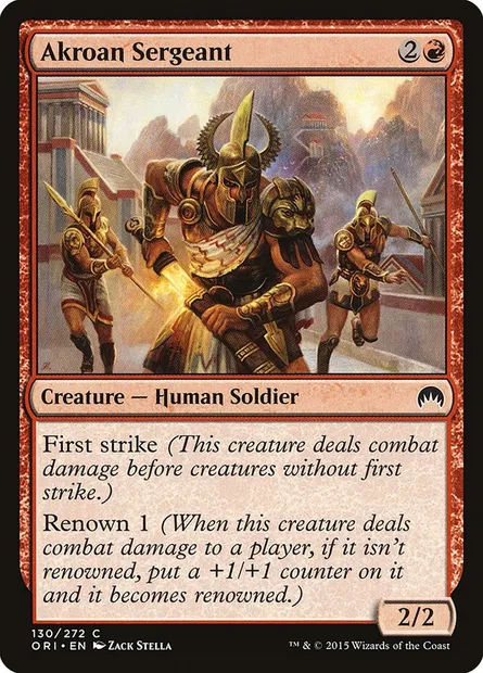 Akroan Sergeant, Magic card ORI 130 — Magic Origins set