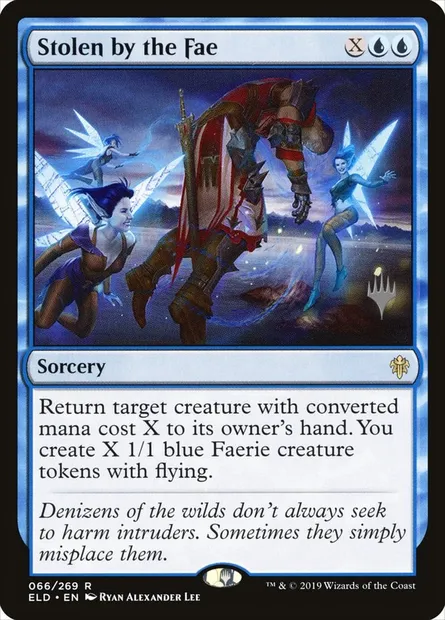 Enlevé par les faes, carte Magic PELD 66p — extension Throne of Eldraine Promos