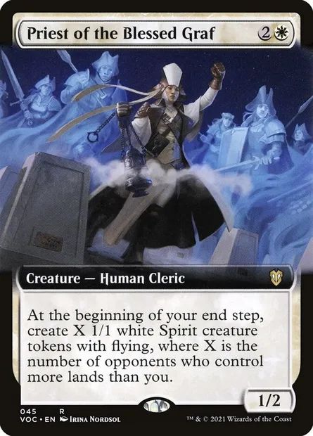 Priest of the Blessed Graf, Magic card VOC 45 — Crimson Vow Commander set