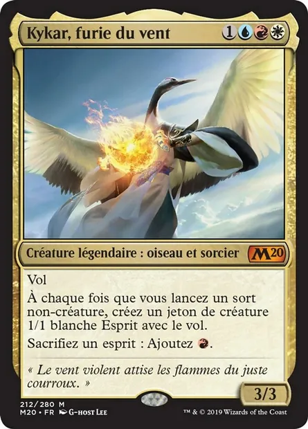 Kykar, furie du vent, carte Magic M20 212 — extension Core Set 2020