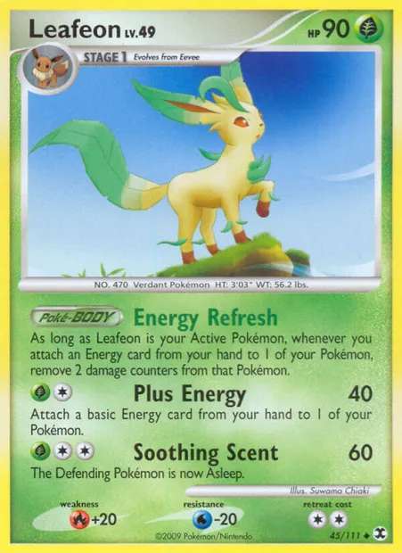 Leafeon, Pokémon card RR 45 — Rising Rivals set