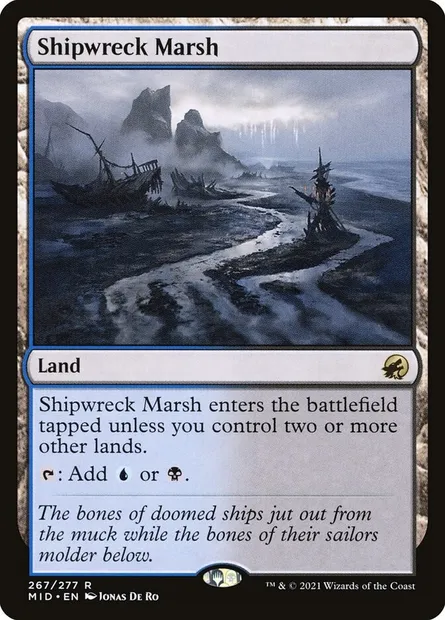 Shipwreck Marsh, Magic card MID 267 — Innistrad: Midnight Hunt set
