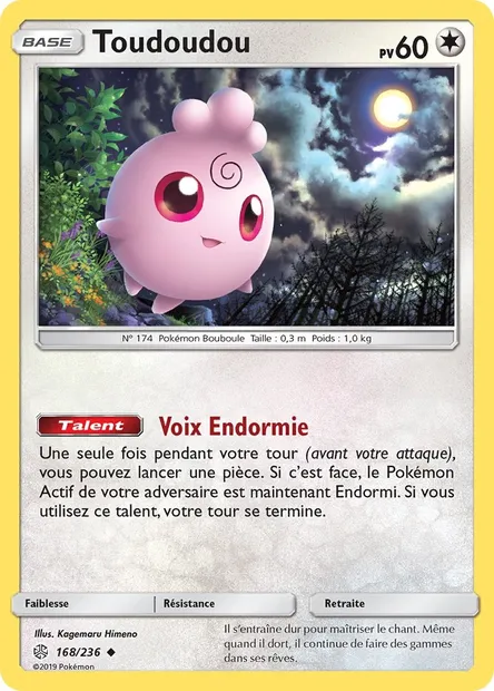Toudoudou, carte Pokémon CEC 168 — extension Éclipse Cosmique