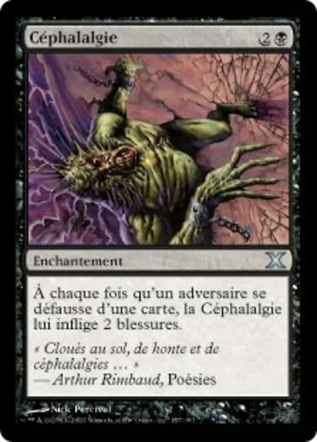 Céphalalgie, carte Magic 10E 157 — extension Dixième édition