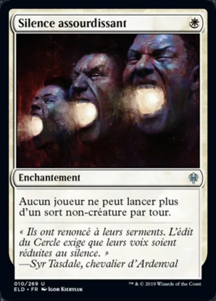 Silence assourdissant, carte Magic ELD 10 — extension Throne of Eldraine