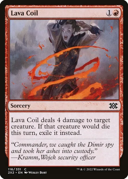 Lava Coil, Magic card 2X2 116 — Double Masters 2022 set