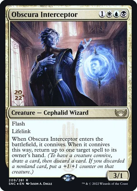 Obscura Interceptor, Magic card PSNC 209s — Streets of New Capenna Promos set