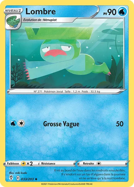 Lombre, carte Pokémon EVS 33 — extension Évolution Céleste