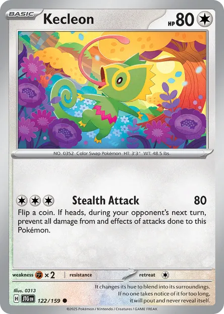 Kecleon, Pokémon card JTG 122 — Journey Together set