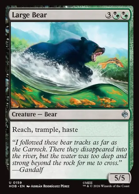 Large Bear, Magic card HOB 159 — The Hobbit set