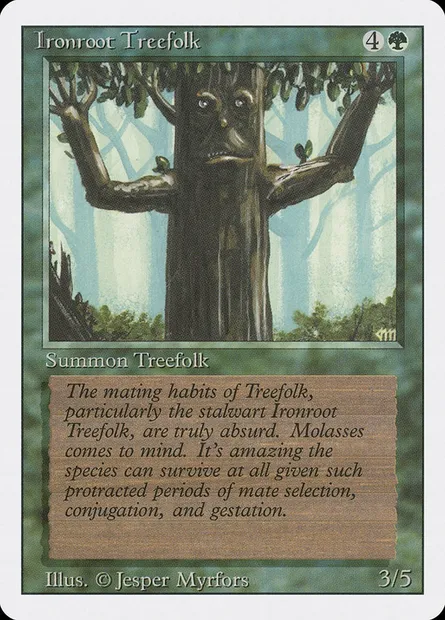 Ironroot Treefolk, Magic card 3ED 204 — Revised Edition set
