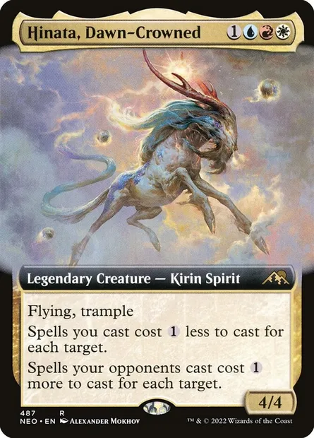 Hinata, Dawn-Crowned, Magic card NEO 487 — Kamigawa: Neon Dynasty set