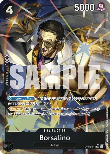 Borsalino, One Piece card OP02-114 — PARAMOUNT WAR set