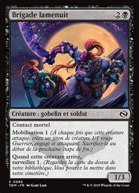 Brigade lamenuit, carte Magic TDM 85 — extension Tarkir: Dragonstorm