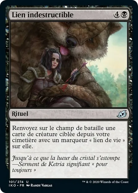 Lien indestructible, carte Magic IKO 101 — extension Ikoria: Lair of Behemoths