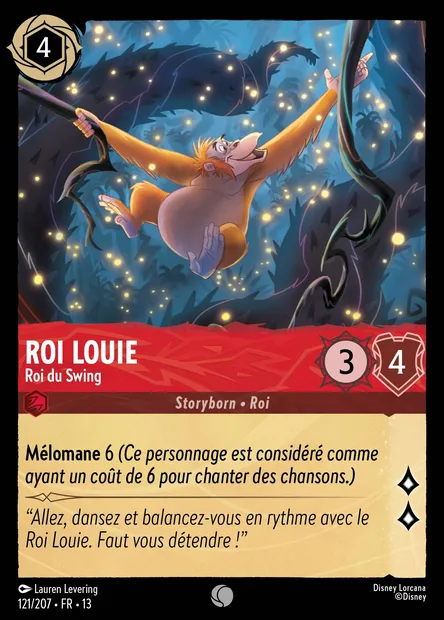 Roi Louie - Roi du Swing, carte Disney Lorcana CH13-121 — extension Invasion Epineuse!