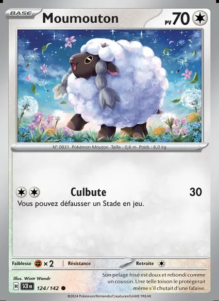 Moumouton, carte Pokémon SCR 124 — extension Couronne Stellaire