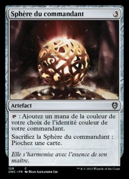 Sphère du commandant, carte Magic ONC 128 — extension Phyrexia: All Will Be One Commander