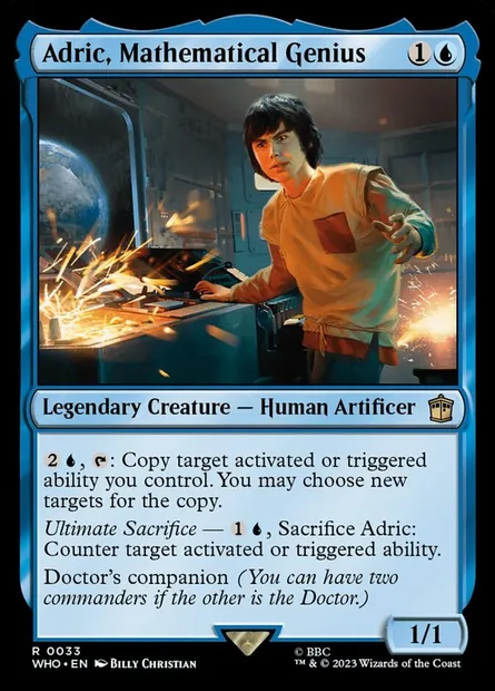 Adric, Mathematical Genius, Magic card WHO 33 — Doctor Who set