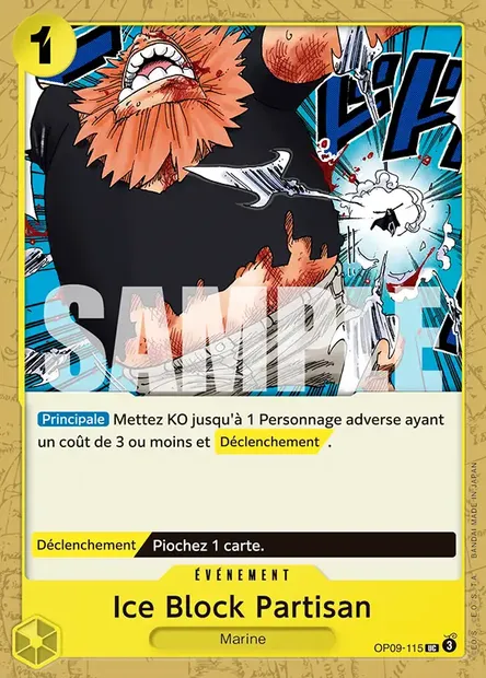 Ice Block Partisan, carte One Piece OP09-115 — extension LES NOUVEAUX EMPEREURS