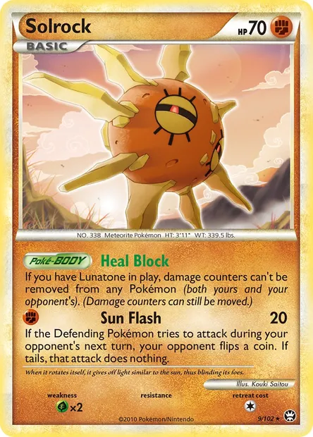 Solrock, Pokémon card TM 9 — Triumphant set
