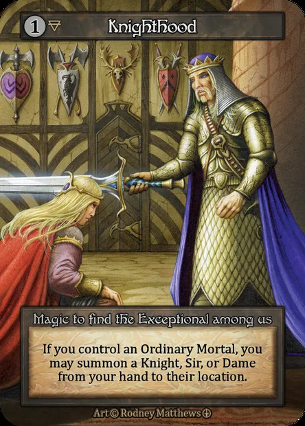 Knighthood, Sorcery card ATH 134 — Arthurian Legends set
