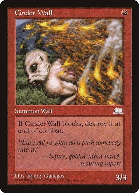 Cinder Wall, Magic card WTH 94 — Weatherlight set
