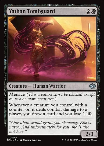 Yathan Tombguard, Magic card TDM 100 — Tarkir: Dragonstorm set