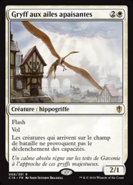 Gryff aux ailes apaisantes, carte Magic C16 68 — extension Commander 2016