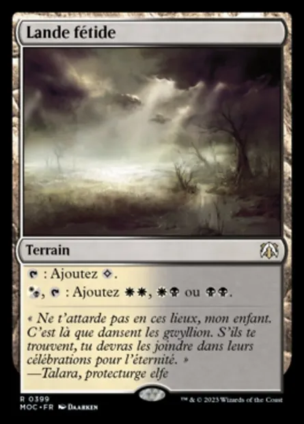 Lande fétide, carte Magic MOC 399 — extension March of the Machine Commander