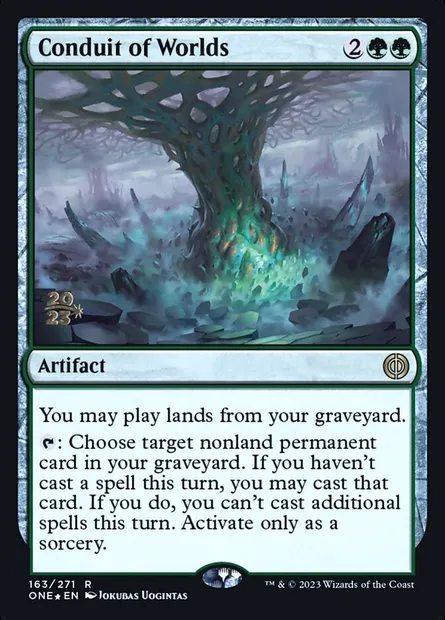 Conduit of Worlds, Magic card PONE 163s — Phyrexia: All Will Be One Promos set