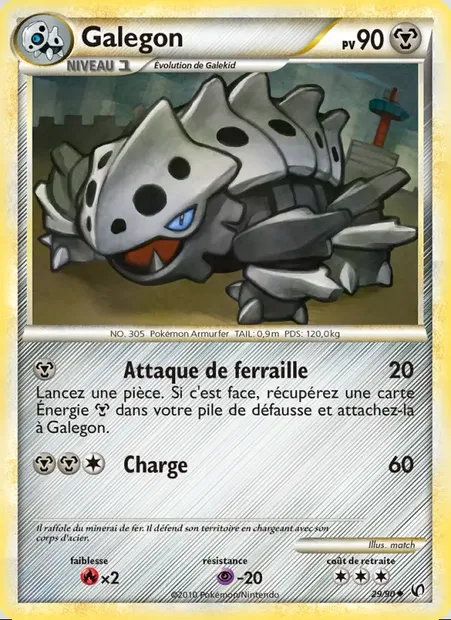 Galegon, carte Pokémon UD 29 — extension Indomptable