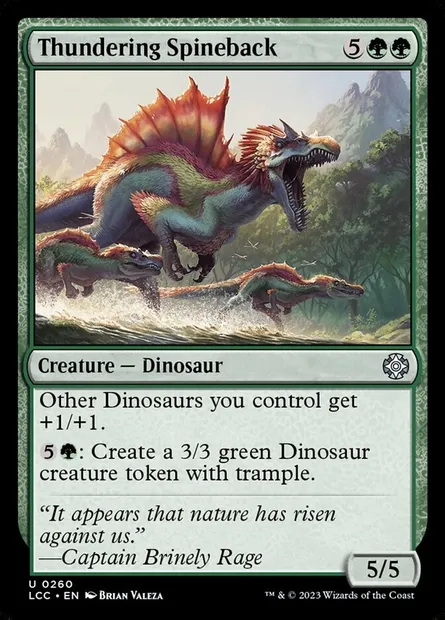 Thundering Spineback, Magic card LCC 260 — The Lost Caverns of Ixalan Commander set