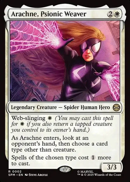 Arachne, Psionic Weaver, Magic card SPM 2 — Marvel's Spider-Man set
