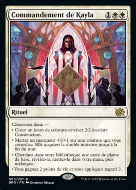 Commandement de Kayla, carte Magic BRO 9 — extension La Guerre Fratricide