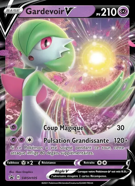 Gardevoir V, carte Pokémon SWSH 105 — extension Promo SWSH