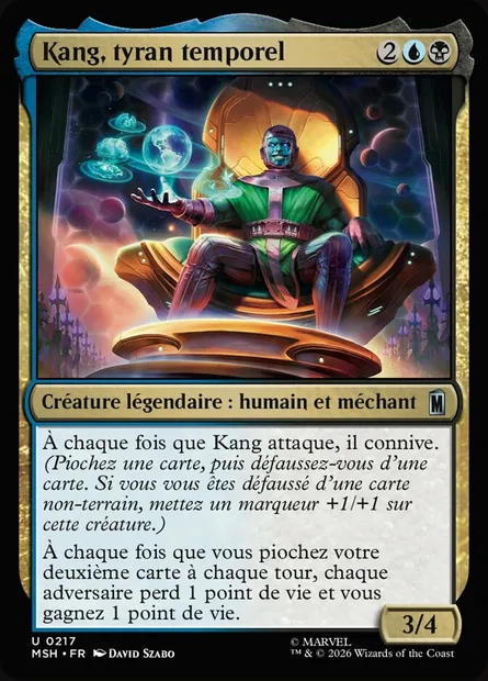 Kang, tyran temporel, carte Magic MSH 217 — extension Marvel Super Heroes