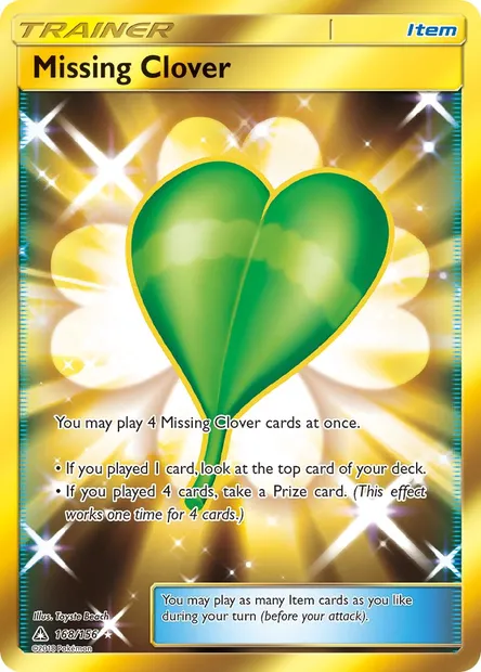 Missing Clover, Pokémon card UPR 168 — Ultra Prism set