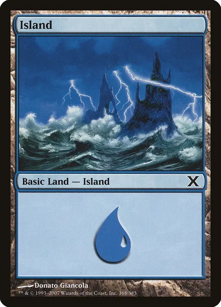 Island, Magic card 10E 368 — Tenth Edition set