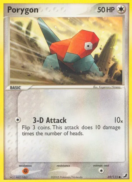 Porygon, Pokémon card UF 69 — Unseen Forces set