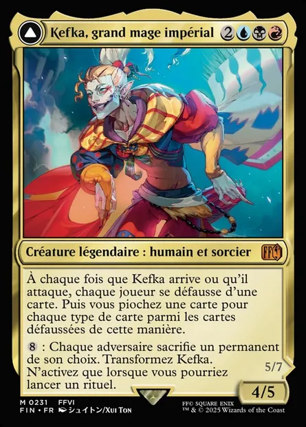 Kefka, Court Mage // Kefka, Ruler of Ruin, carte Magic FIN 231 — extension Final Fantasy