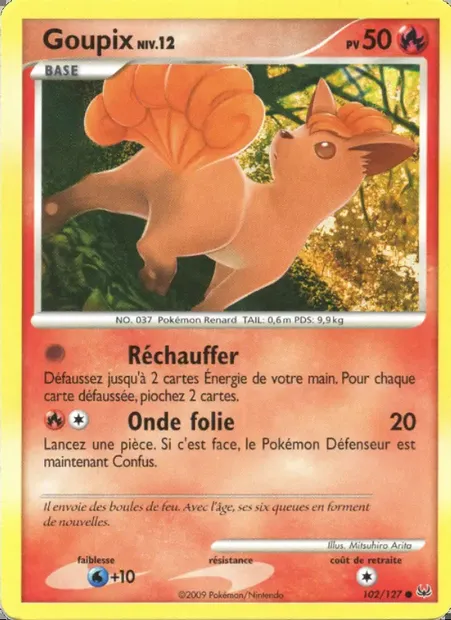 Goupix, carte Pokémon PL 102 — extension Platine