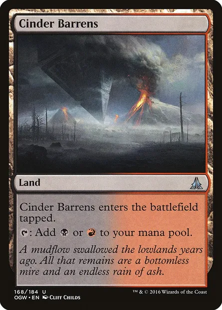 Cinder Barrens, Magic card OGW 168 — Oath of the Gatewatch set
