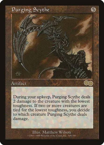 Purging Scythe, Magic card USG 308 — Urza's Saga set