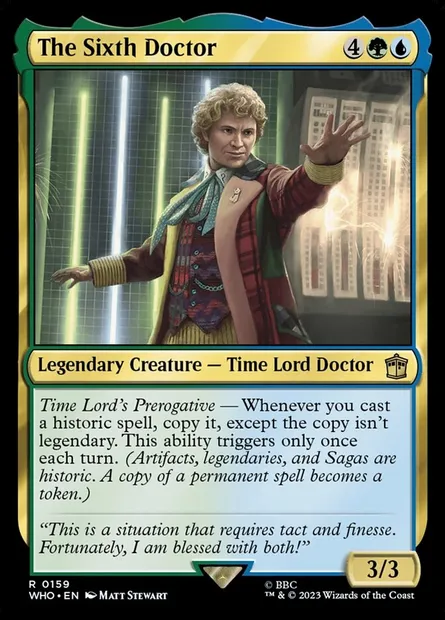 The Sixth Doctor, Magic card WHO 159 — Doctor Who set