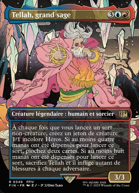 Tellah, grand sage, carte Magic FIN 349 — extension Final Fantasy