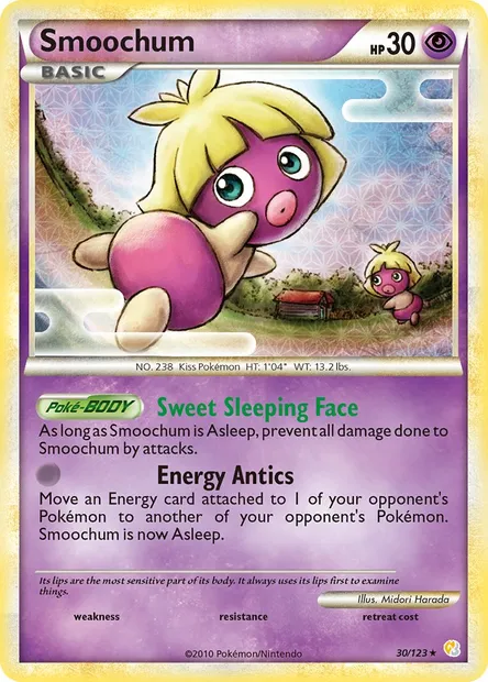 Smoochum, Pokémon card HS 30 — HeartGold SoulSilver set