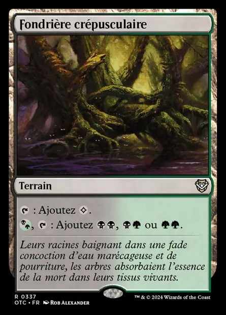 Fondrière crépusculaire, carte Magic OTC 337 — extension Outlaws of Thunder Junction Commander