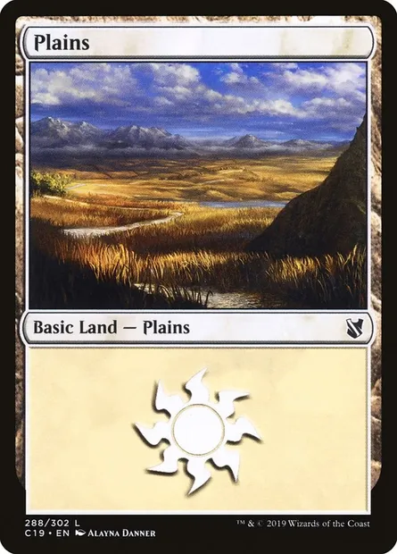 Plains, Magic card C19 288 — Commander 2019 set